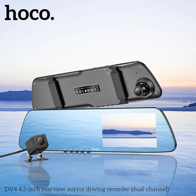 Thiết kế gương chiếu hậu 4.5 inch sang trọng, màn hình IPS HD cho hình ảnh sắc nét