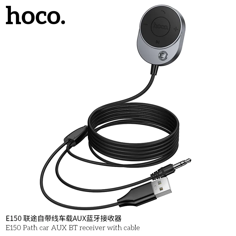 Trải nghiệm âm thanh rõ nét qua cổng AUX 3.5mm với Tẩu Sạc Bluetooth Hoco E150 Path