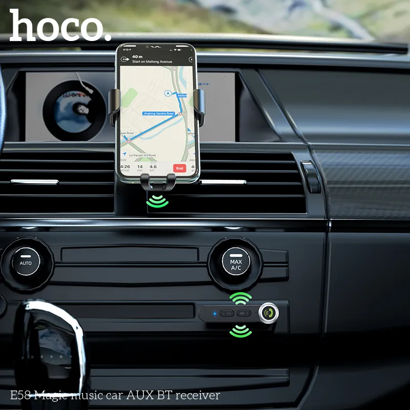 Tẩu Sạc Bluetooth Hoco E58 Magic Music AUX Receiver mô tả chung tiện lợi cho ô tô