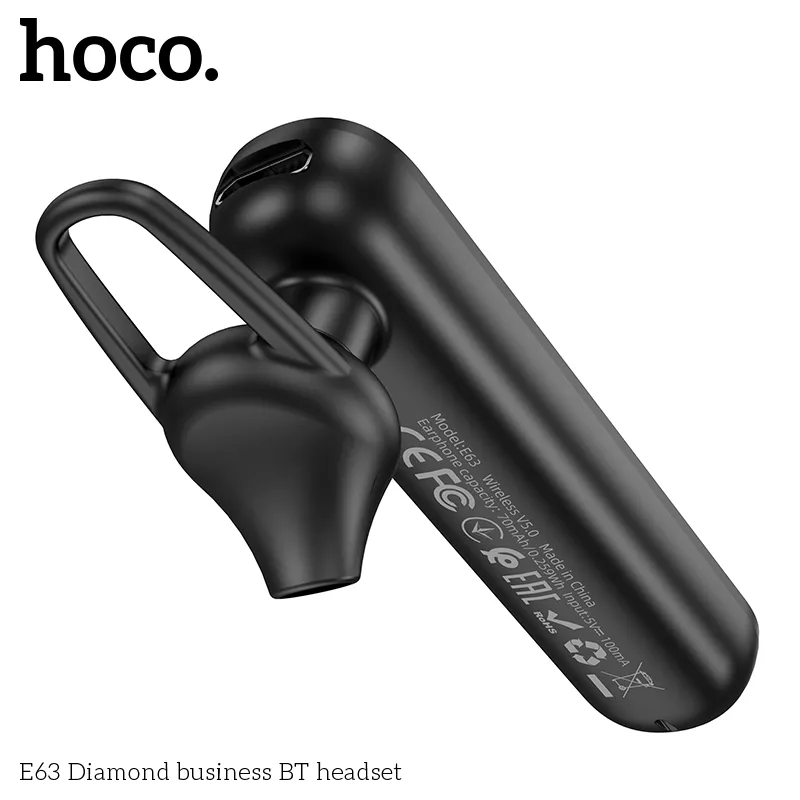 Tai nghe Bluetooth 1 tai Hoco E63 Diamond công năng mạnh mẽ, kết nối ổn định, pin lâu, phù hợp học tập và làm việc