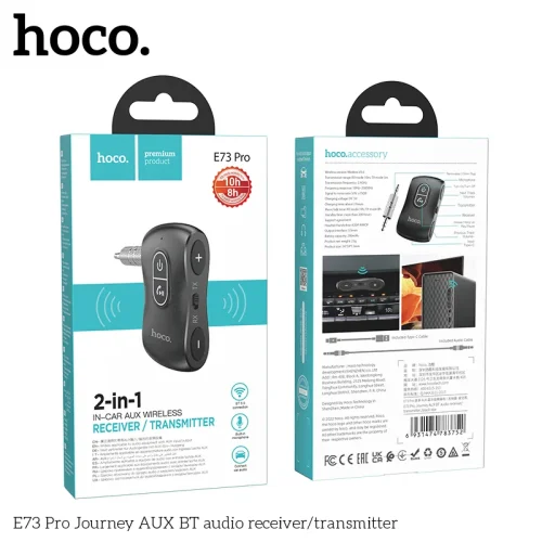 Tẩu Sạc Bluetooth Hoco E73 Pro Journey AUX Receiver/Transmitter