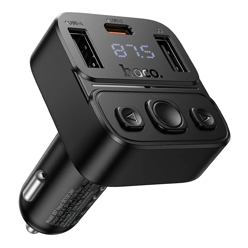 Tẩu Sạc Bluetooth Hoco E87 Delta 35W (1A1C) FM Transmitter chất lượng cao, đa năng