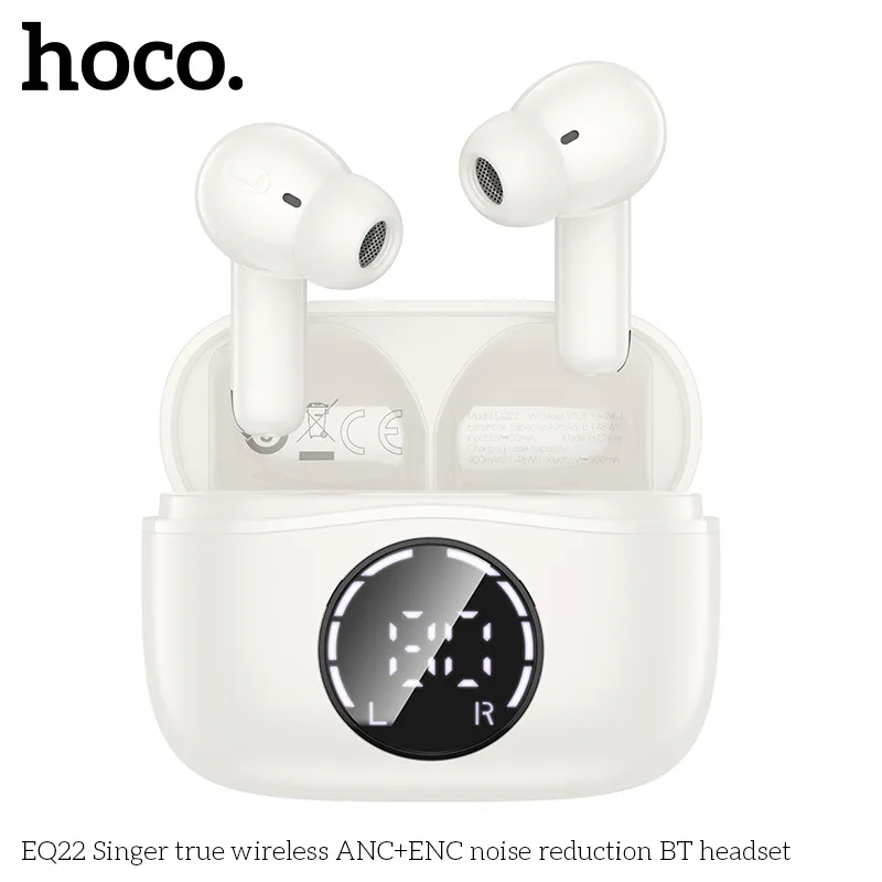 Đóng gói tai nghe Bluetooth TWS Hoco EQ22 gọn nhẹ, đầy đủ phụ kiện kèm theo