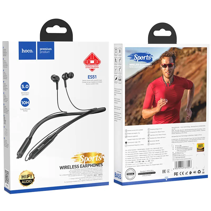 Tai nghe Bluetooth thể thao Hoco ES51 Era chất lượng cao, âm thanh rõ nét và thời lượng pin lâu