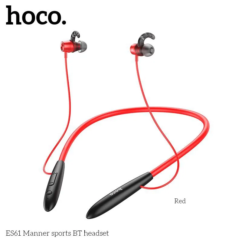 Thiết kế tai nghe Bluetooth Hoco ES61 Manner với dây dài 85cm, chất liệu ABS bền bỉ, trọng lượng nhẹ 22g
