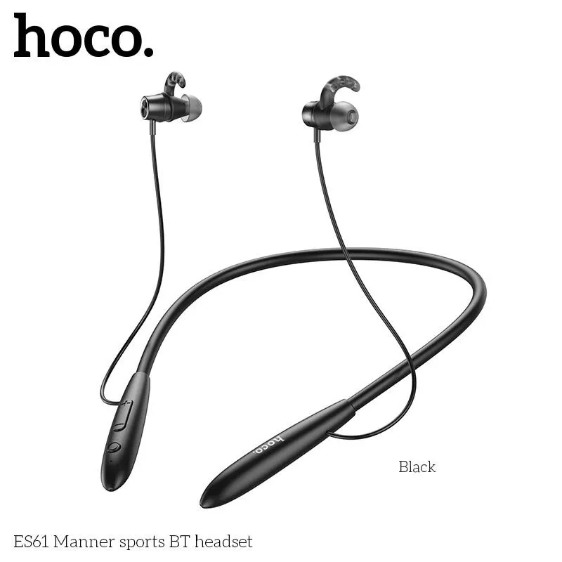 Tính năng chi tiết tai nghe Bluetooth Hoco ES61 Manner dung lượng pin 200mAh, sạc nhanh 2 tiếng, đa chức năng nút bấm