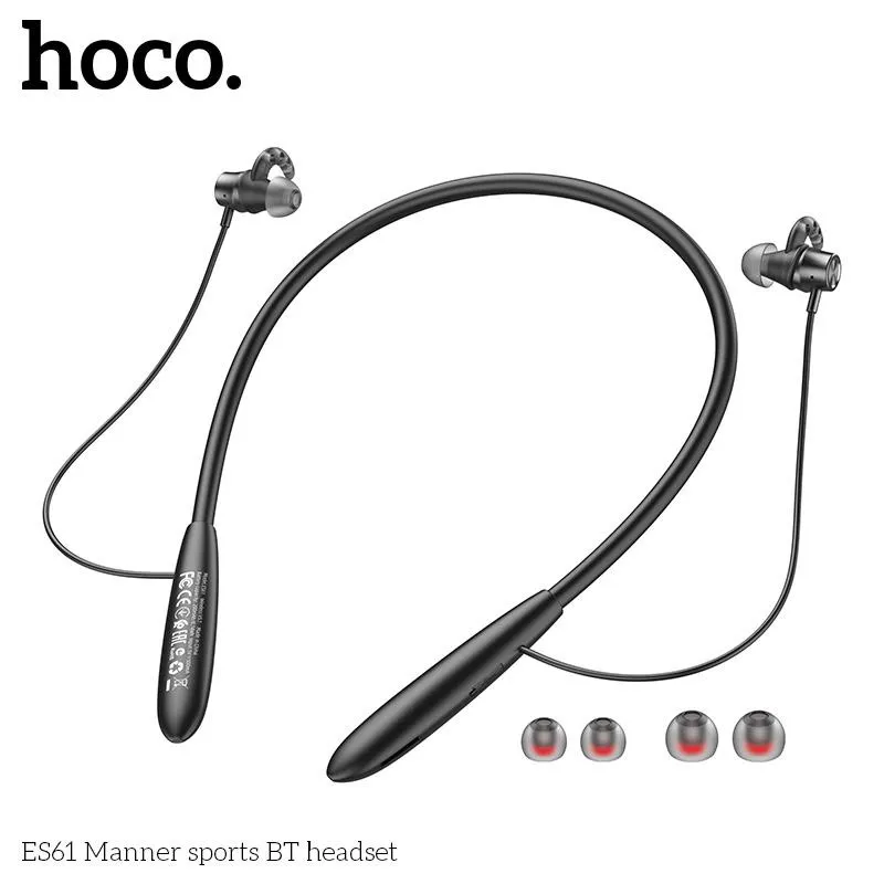Đóng gói tai nghe Hoco ES61 Manner đầy đủ phụ kiện, hộp sang trọng, bảo hành 12 tháng chính hãng