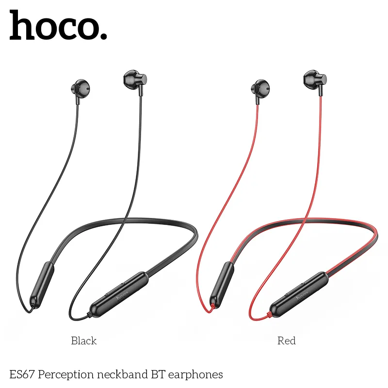 Tai nghe Bluetooth thể thao Hoco ES67 Perception Neckband tổng quan sản phẩm bền bỉ và tiện lợi