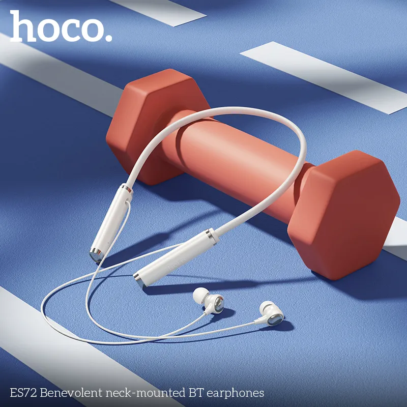 Tai nghe Bluetooth thể thao Hoco ES72 Benevolent Neck-Mounted thiết kế gọn nhẹ chống mồ hôi phù hợp tập luyện