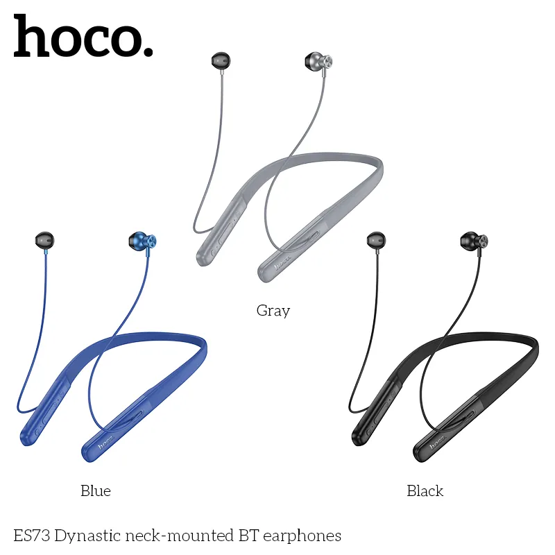 Tai nghe Bluetooth thể thao Hoco ES73 Dynastic neck-mounted thiết kế hiện đại, tiện lợi cho hoạt động thể thao