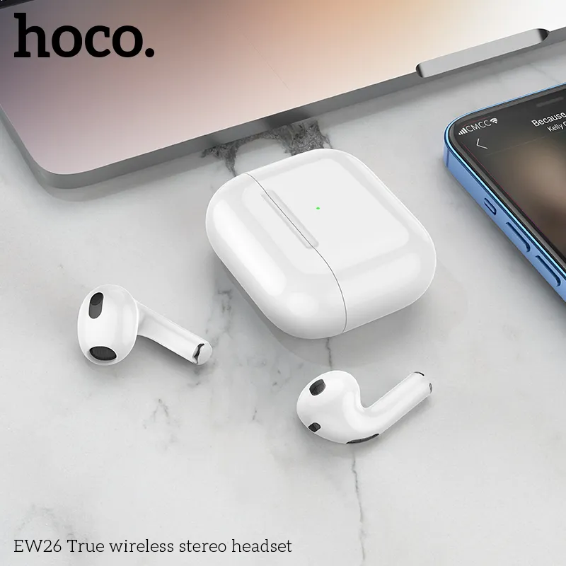 Tai nghe Bluetooth TWS Hoco EW26 thiết kế nhỏ gọn, chất liệu ABS bền bỉ