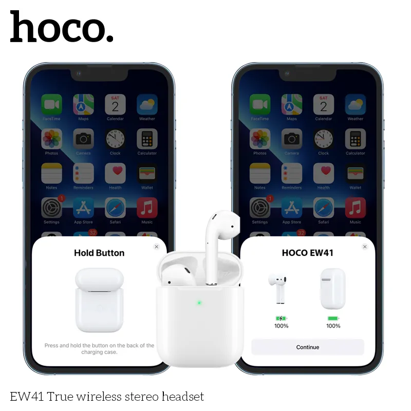 Trải nghiệm âm thanh tai nghe Bluetooth TWS Hoco EW41 rõ nét, thao tác chạm tiện lợi