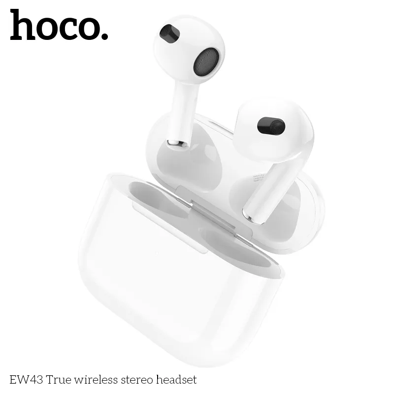 Tai nghe Bluetooth TWS Hoco EW43 với thiết kế nhỏ gọn, âm thanh chất lượng cao