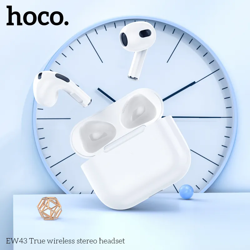 Tính năng tai nghe Bluetooth TWS Hoco EW43: Bluetooth 5.3, pin lâu, thao tác chạm tiện lợi