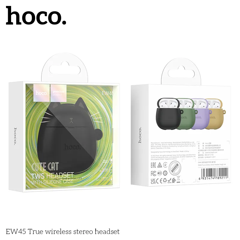 Kích thước nhỏ gọn Tai nghe Bluetooth TWS Hoco EW45 nhẹ chỉ 43g