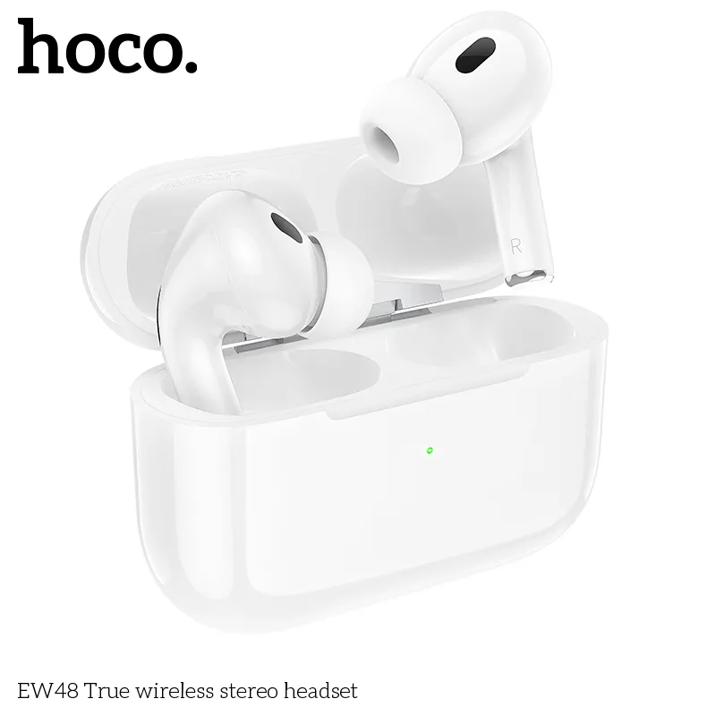 Thiết kế thời trang, nhỏ gọn, vỏ ABS bền nhẹ của Tai nghe Bluetooth TWS Hoco EW48