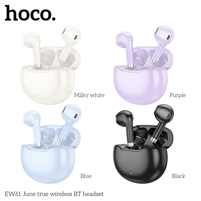 Tai nghe Bluetooth TWS Hoco EW61 June với thiết kế nhỏ gọn, âm thanh chất lượng cao