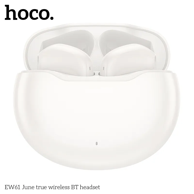 Thiết kế tai nghe Bluetooth TWS Hoco EW61 June hiện đại, tiện lợi, vừa tai