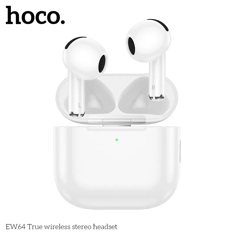 Kích thước nhỏ nhẹ 49x46x20.2mm, trọng lượng 40g phù hợp di chuyển Hoco EW64