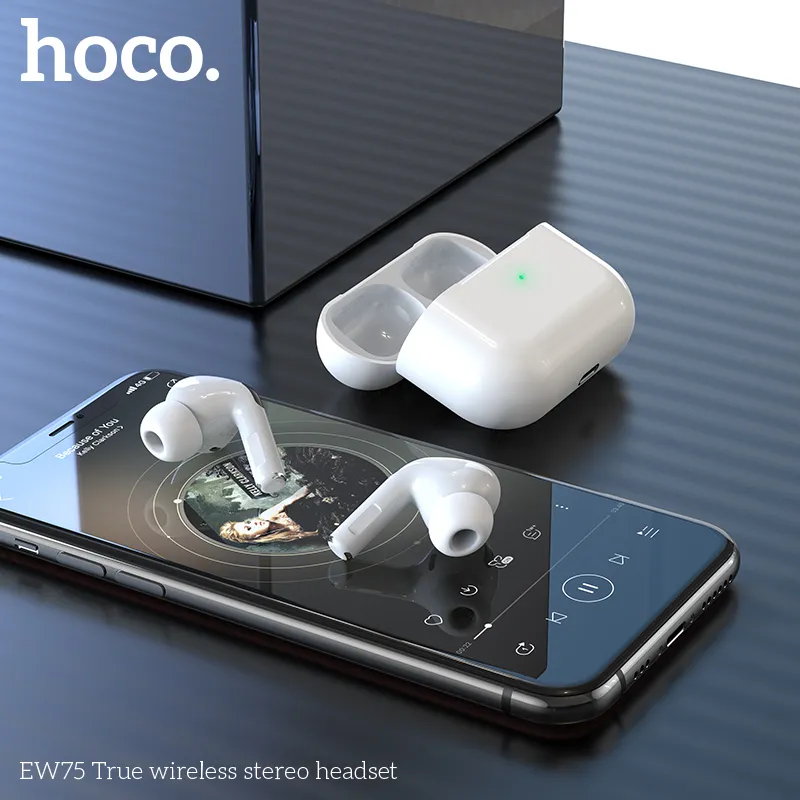 Kích thước Tai nghe Bluetooth TWS Hoco EW75 nhỏ gọn 60.6x45.2x21.7mm, dễ dàng mang theo