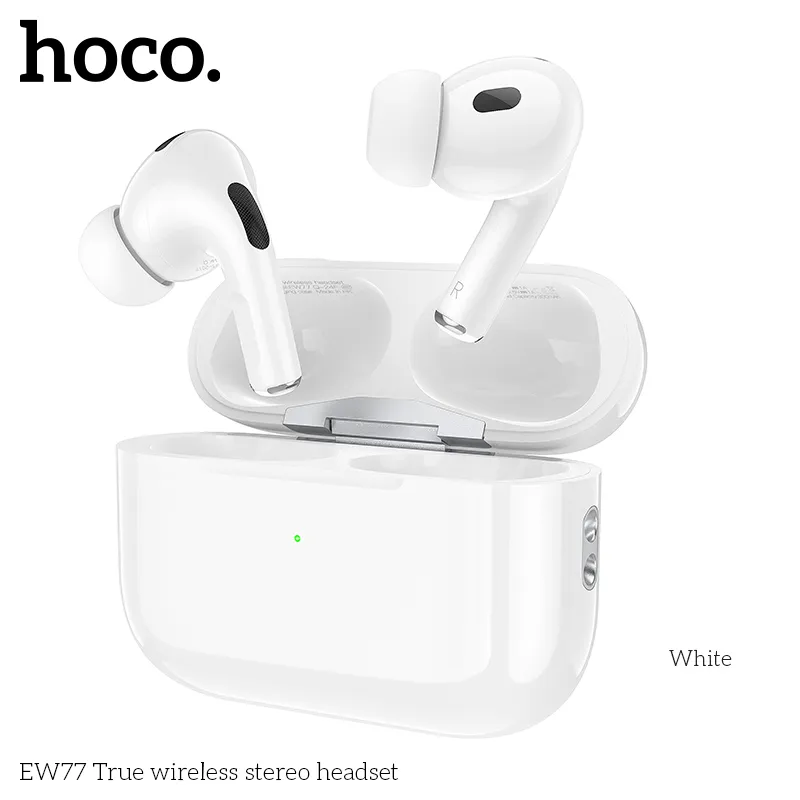 Tai nghe Bluetooth TWS Hoco EW77 với thiết kế nhỏ gọn và chất liệu ABS bền bỉ