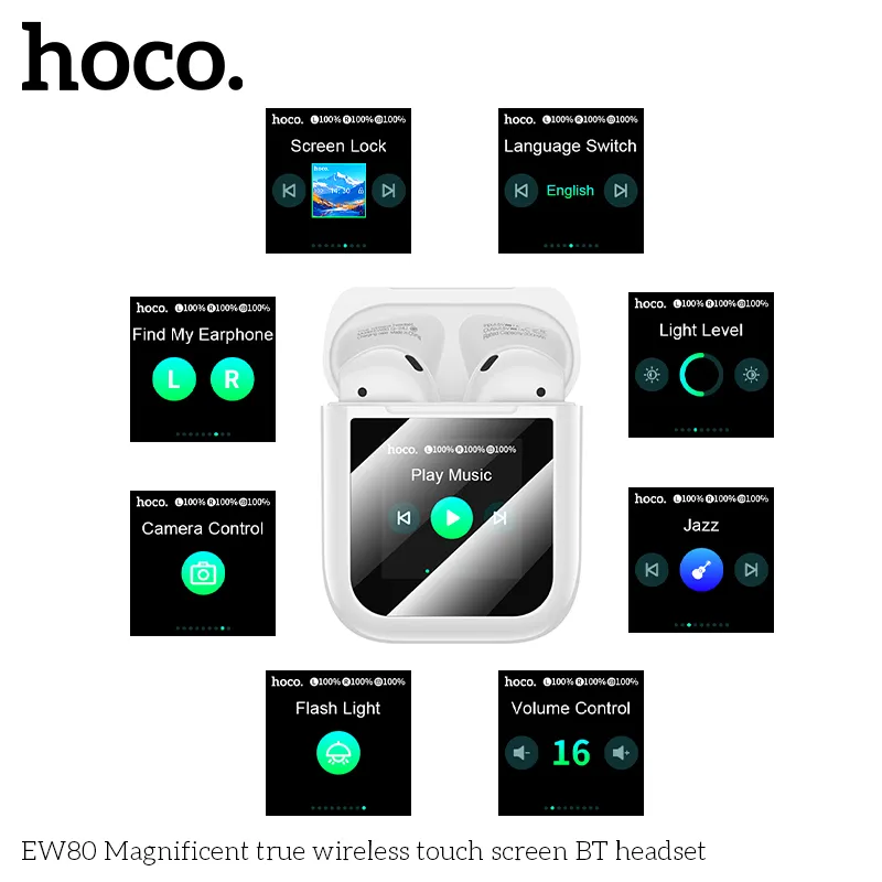Tai nghe Hoco EW80 tính năng cảm ứng thông minh dễ sử dụng