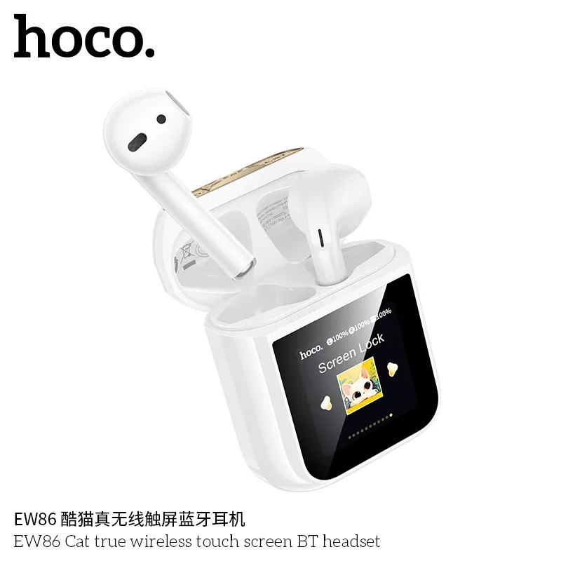 Tai nghe Bluetooth Hoco EW86 chất liệu ABS và hợp kim kẽm bền bỉ