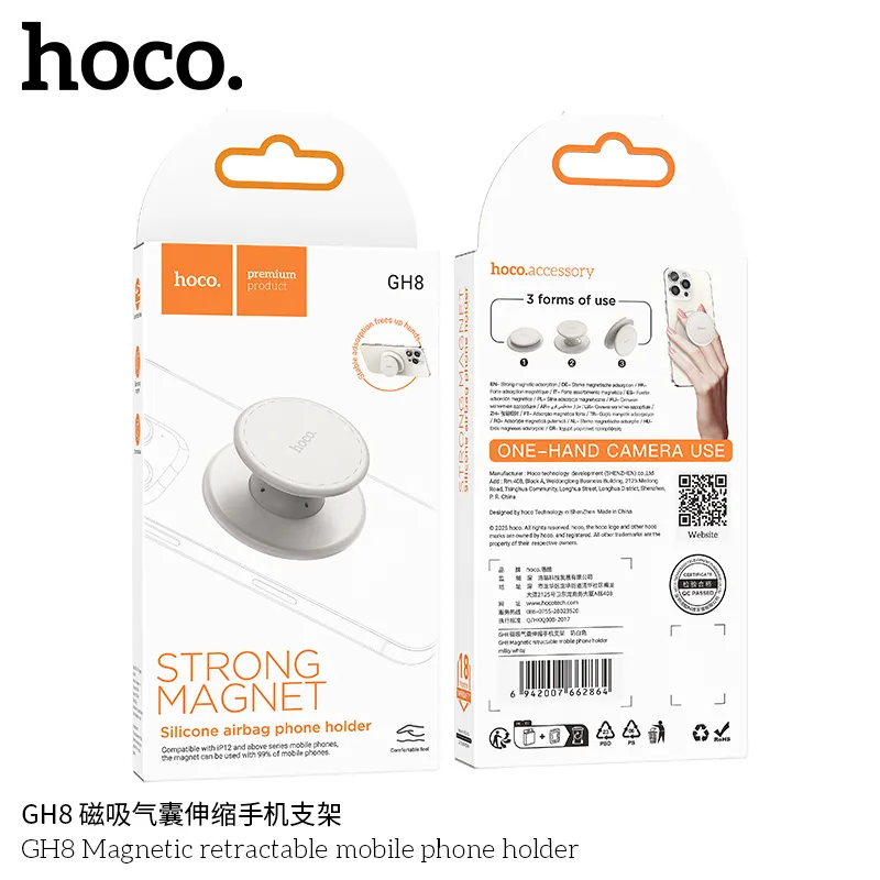 Kích thước 57,4 x 4,3mm, trọng lượng nhẹ 29g, phù hợp đa số điện thoại có đế từ tính