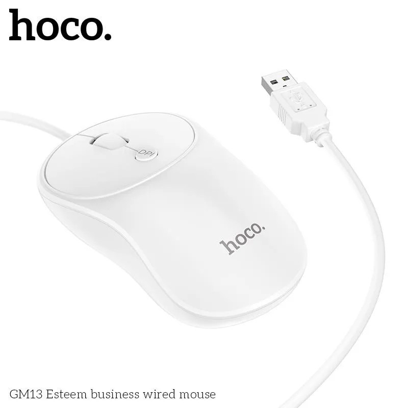 Chuột Có Dây Hoco GM13 Esteem Business thiết kế tinh tế phù hợp văn phòng