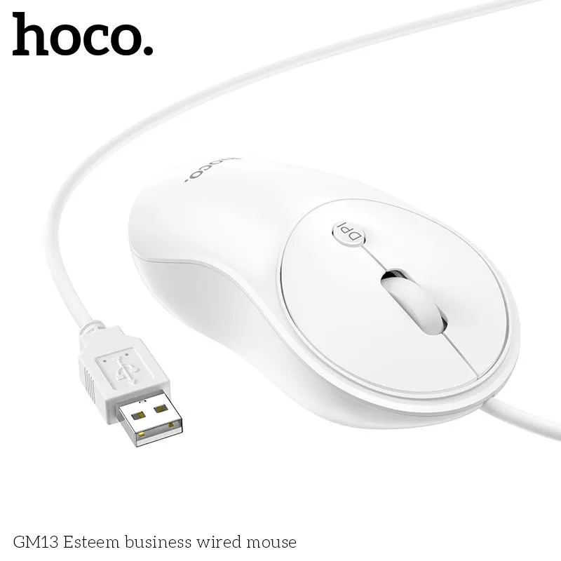 Chuột Có Dây Hoco GM13 Esteem Business thiết kế nhỏ gọn, sang trọng