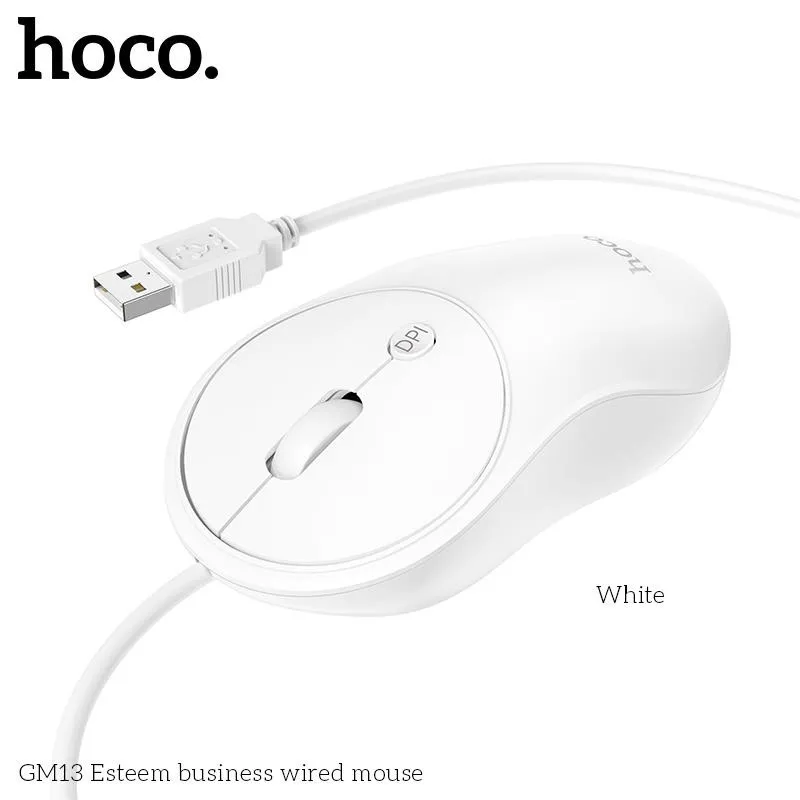 Thương hiệu Hoco uy tín, Chuột Có Dây GM13 Esteem Business chính hãng