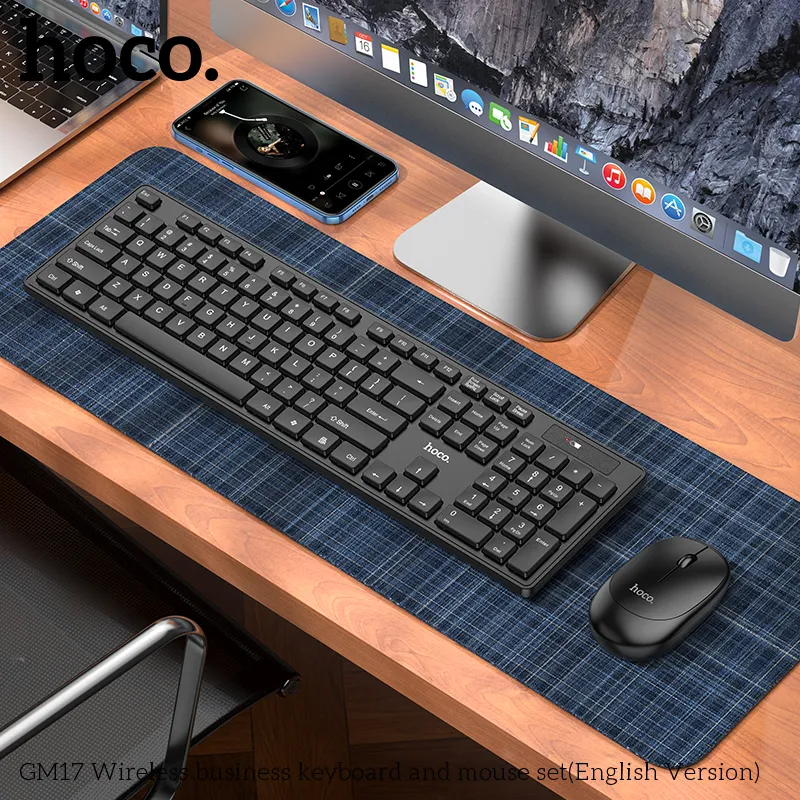 Bàn phím và chuột không dây Hoco GM17 Wireless Business thiết kế hiện đại tiện lợi sử dụng bền bỉ