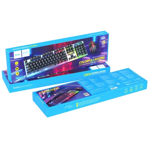 Bàn Phím & Chuột Có Dây Hoco GM18 Luminous Gaming (Phiên bản Nga)
