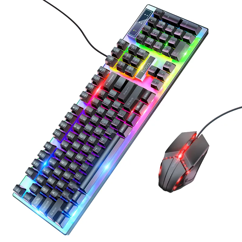 Bàn phím và chuột gaming có dây Hoco GM18 Luminous thiết kế hiện đại, phù hợp sử dụng lâu dài