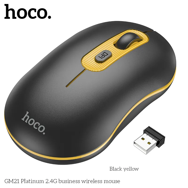 Chuột Không Dây Hoco GM21 Platinum 2.4G Business công năng kết nối ổn định không dây 2.4G