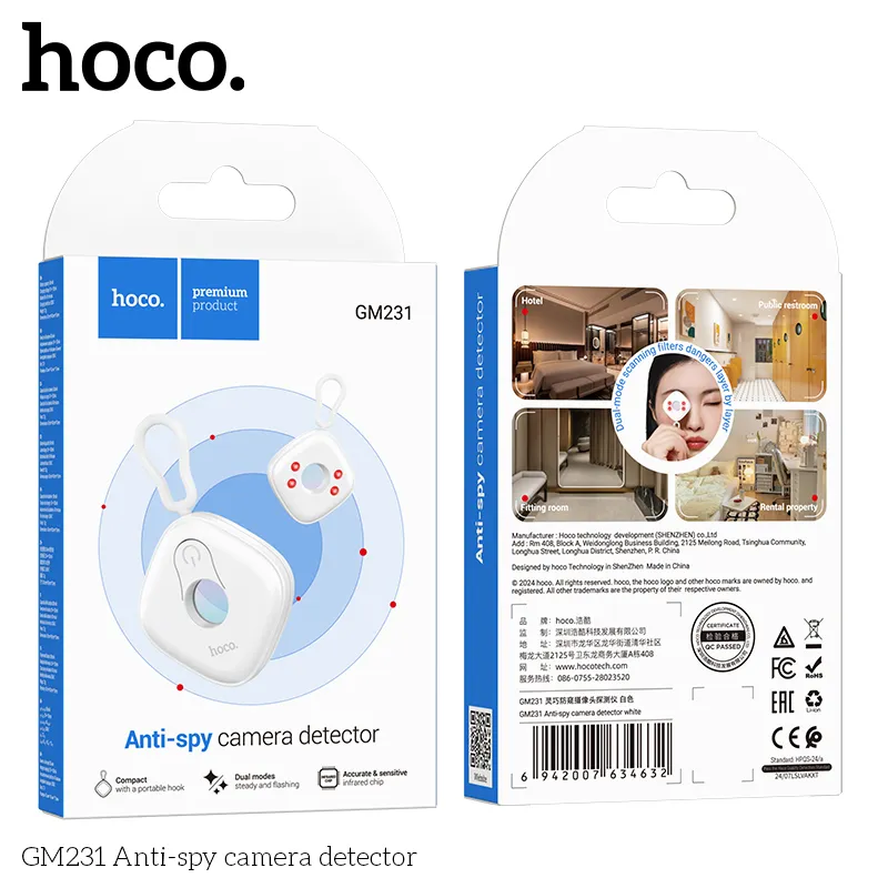 Máy Phát Hiện Camera Gián Điệp Hoco GM231 thiết kế nhỏ gọn dễ sử dụng