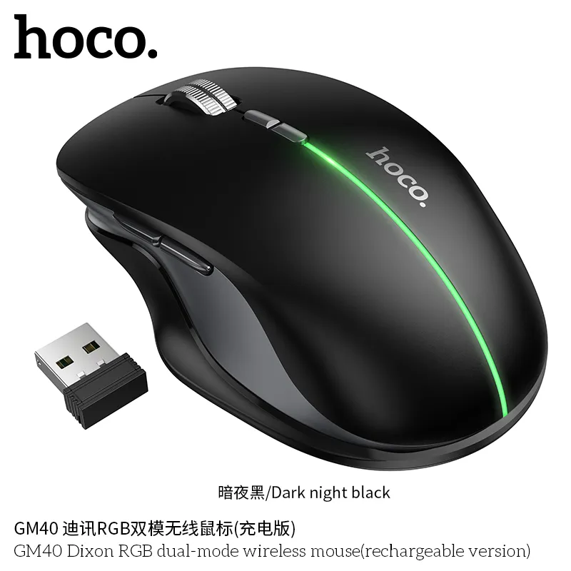Trải nghiệm mượt mà với chuột Hoco GM40 Dixon RGB