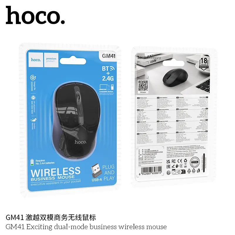 Chuột Không Dây Hoco GM41 Exciting Dual-mode hàng chính hãng, dễ bán lợi nhuận cao