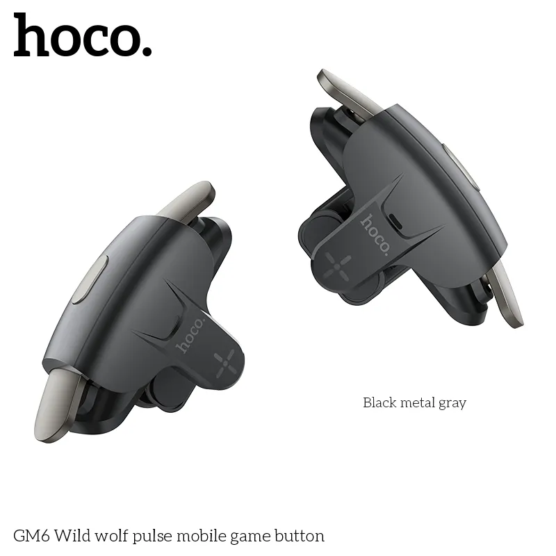 Nút Game Di Động Hoco GM6 Wild Wolf Pulse thiết kế nhỏ gọn tinh tế dùng ABS hợp kim kẽm và silicone dễ cầm nắm bền bỉ