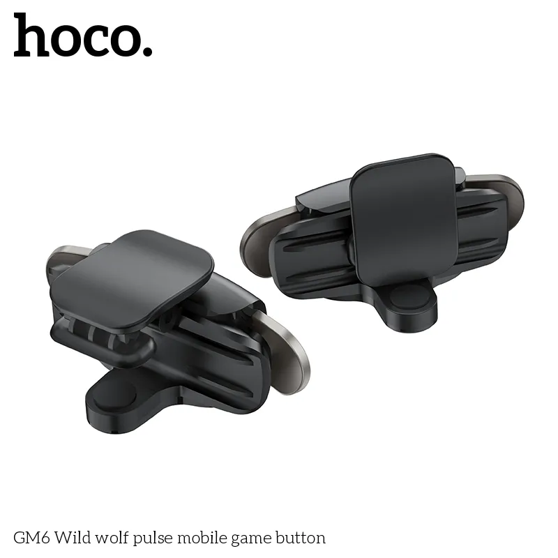 Kích thước Nút Game Hoco GM6 54*30*33mm, trọng lượng nhẹ 41g, phù hợp điện thoại 4-7 inch dày ≤13mm
