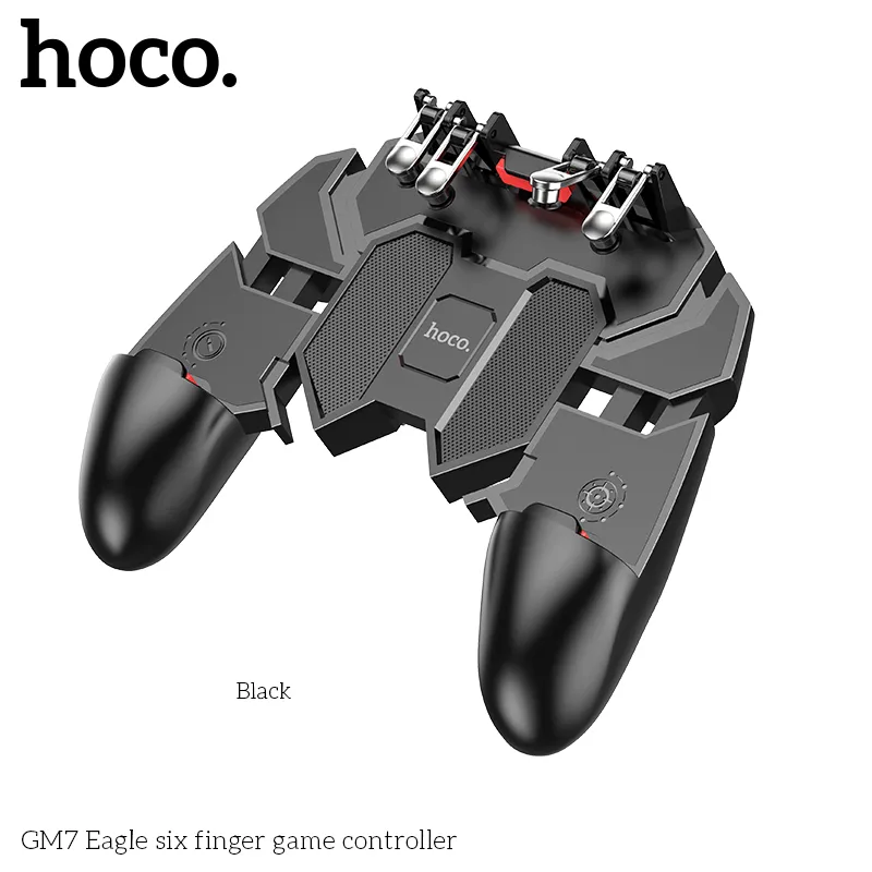 Tay cầm game Hoco GM7 Eagle 6 ngón thiết kế hiện đại, tiện lợi cho game thủ di động