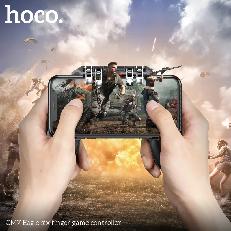 Tính năng chi tiết Hoco GM7 gồm nút bấm sáu ngón, tương thích điện thoại 70-95mm