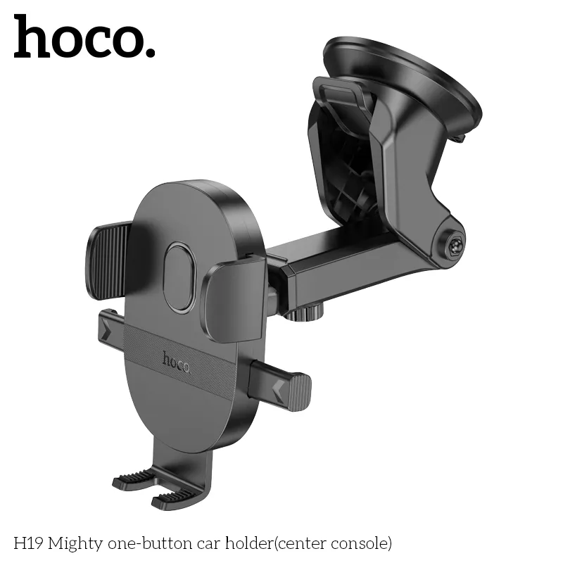Giá Đỡ Ô Tô Hoco H19 Mighty One-button thiết kế chắc chắn, tiện dụng cho xe hơi