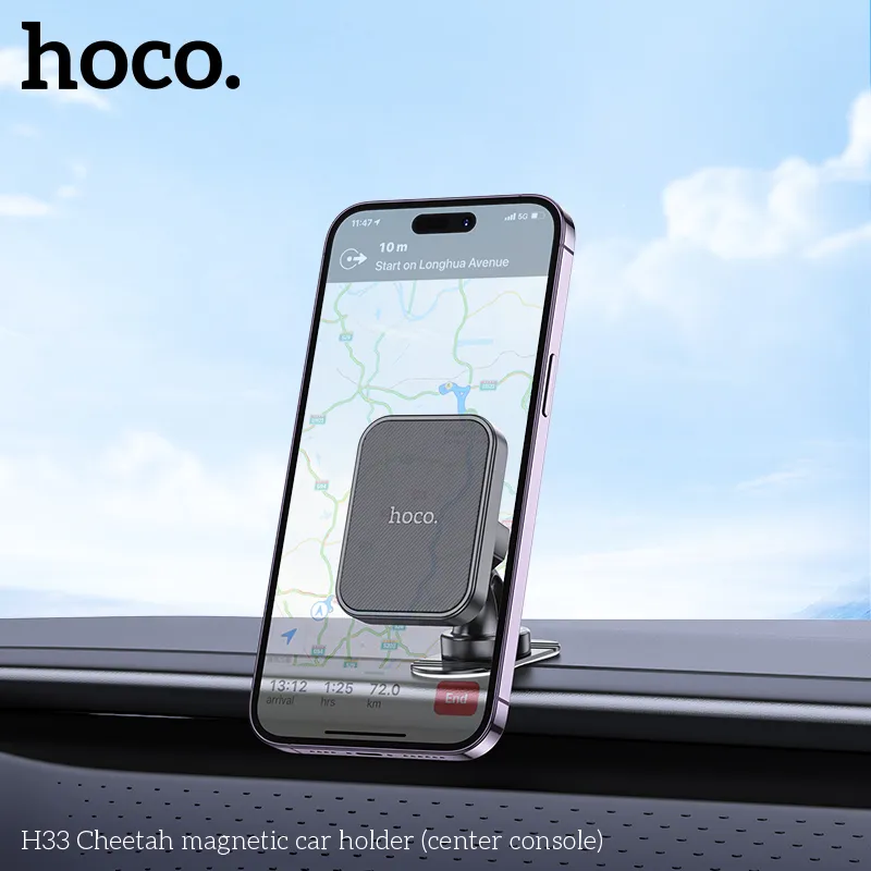 Giá Đỡ Ô Tô Hoco H33 Cheetah thiết kế hiện đại, kết hợp ABS và silicon chống trượt