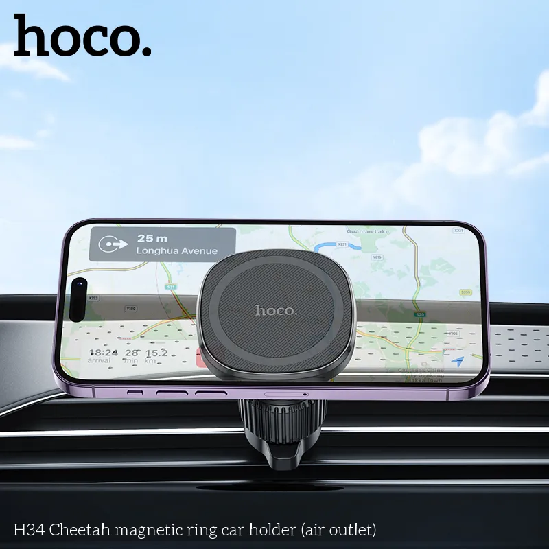 Giá đỡ Hoco H34 kiểu dáng hiện đại, sang trọng phù hợp mọi nội thất xe