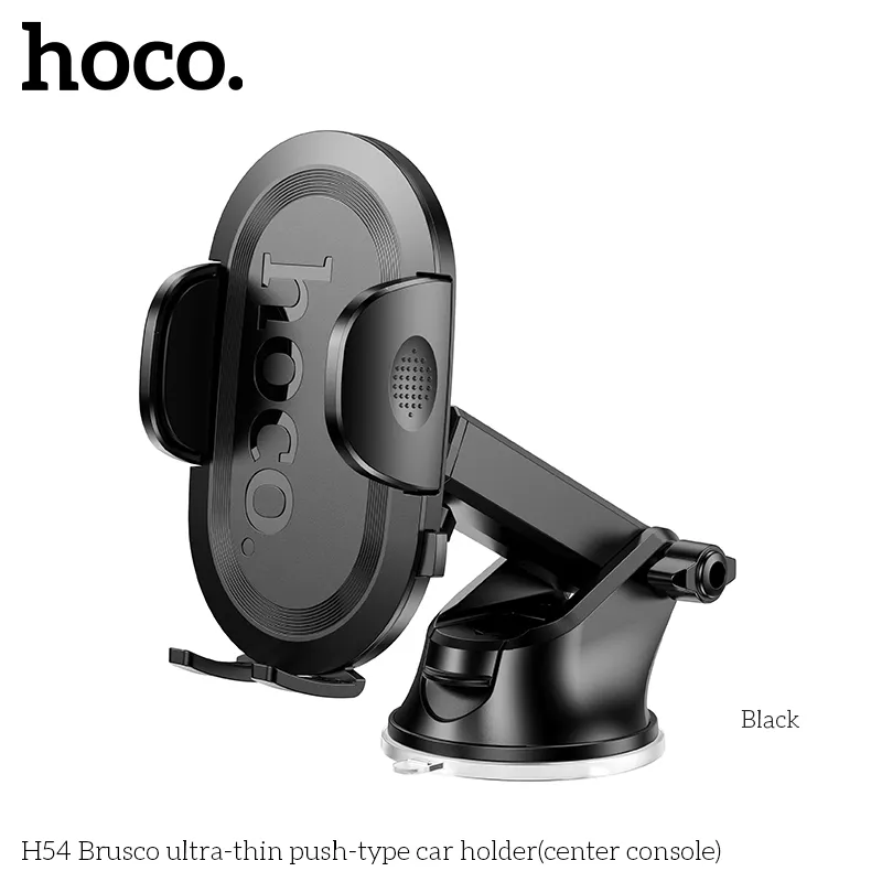 Giá Đỡ Ô Tô Hoco H54 Brusco Ultra-thin Push-type thiết kế gọn nhẹ dễ sử dụng cho bảng điều khiển trung tâm