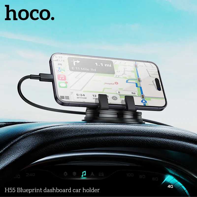 Thương hiệu Hoco uy tín, sản phẩm chính hãng Giá Đỡ Ô Tô Hoco H55 Blueprint đáng tin cậy