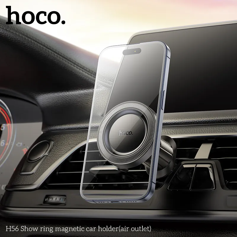 Giá Đỡ Ô Tô Hoco H56 Show Ring (Air Outlet) thiết kế tiện dụng và chắc chắn cho mọi loại xe