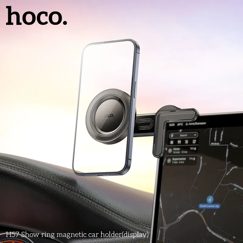 Kích thước Giá Đỡ Ô Tô Hoco H57 Show Ring (Display) 124*59*68mm, trọng lượng 65g, phù hợp đa dạng điện thoại