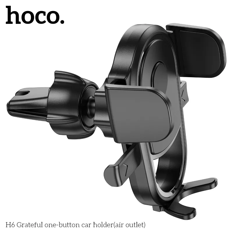 Kích thước Giá Đỡ Ô Tô Hoco H6 Grateful One-button (Air Outlet) 104x109x96mm nhẹ chỉ 75g dễ mang theo và sử dụng